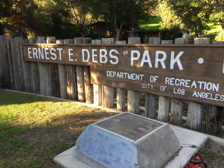 Plaque at Debs Park