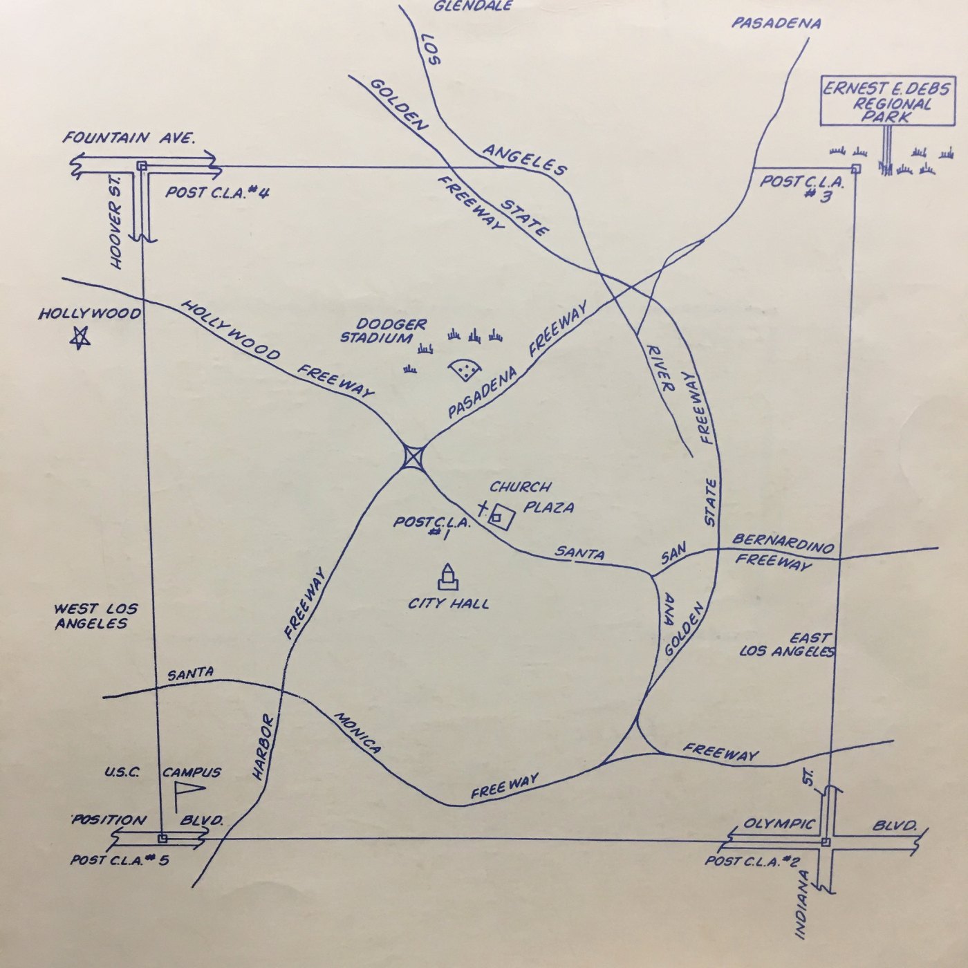 Map of Original Border of Los Angeles