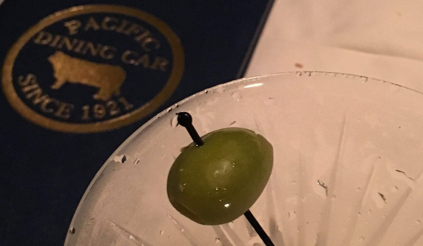 Martini at the Pacific Dining Car