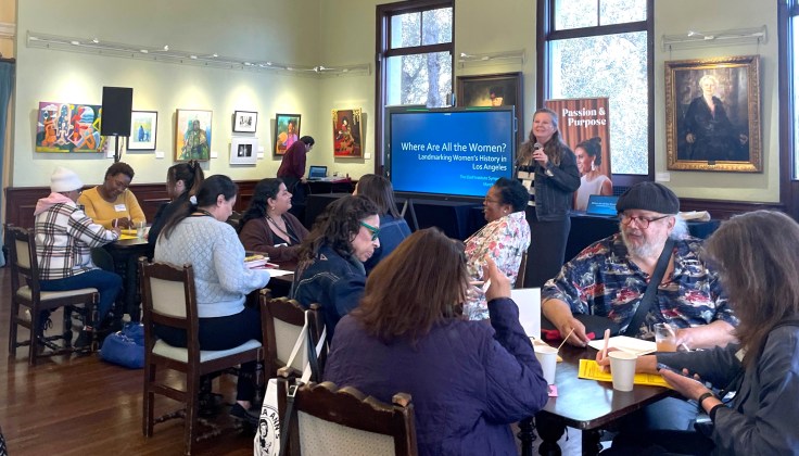 Chris Morris of the National Register of Historic Places discussing the Los Angeles Women's Landmarks Project.