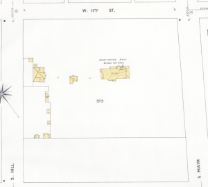This Sanborn map of 1906 shows the Huntingtingon Hall School for Girls on the old Childs' parcel.